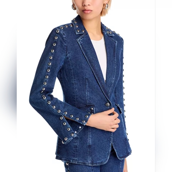 Cinq a sept Milly Studded Denim Jacket - Picture 3 of 7